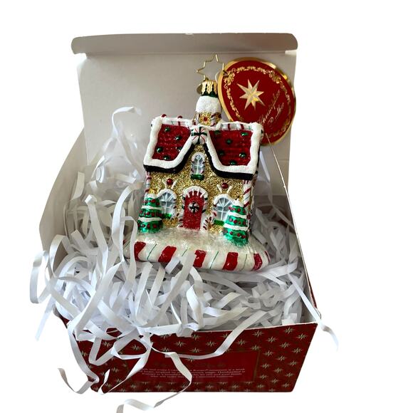 NEW Christopher Radko Sweet Tooth Cottage Glass Ornament - Picture 2 of 16